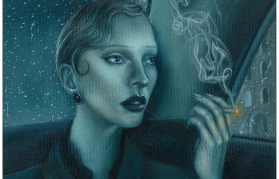 Revista Juxtapoz - Sophia Huitema "Azul de Prusia" @ Harper's Apartment